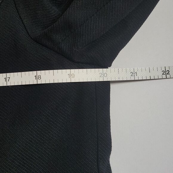 Via Spiga Double Breasted Swing Pea Coat Women's Small Black Cotton - Picture 12 of 13